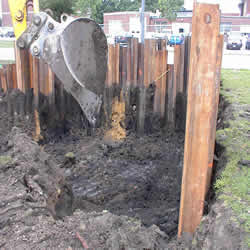 DCC Performing the demolition of the Monticello IGA